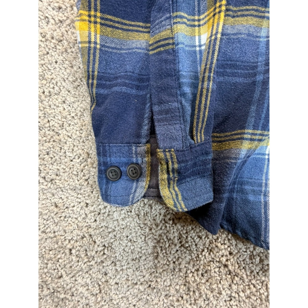 Coleman Men's XL‎ Plaid Flannel Shirt – Blue/Yellow – 100% Cotton - Picture 6 of 10